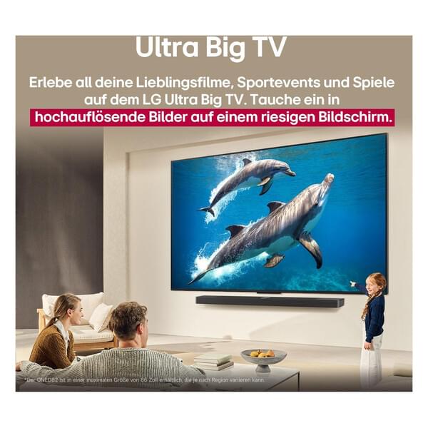 fernseher, ultra-großer-tv, wohnzimmer, delfine, meereslandschaft