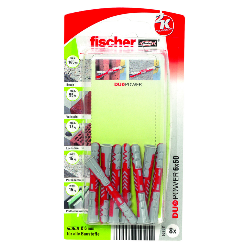 Fischer 537611 Duopower Dübel 6x50K