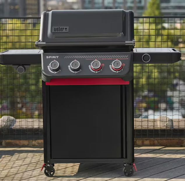 Gasgrill, Outdoor-Grill, 4 Brenner, Mobile Grill, Cart-Grill