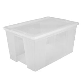 Aufbewahrungsbox, Plastikbox, transparent, Deckel, rechteckig