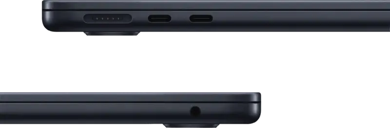 Laptop, USB-C, Ladeanschluss, Kantenprofil, dunkelblau