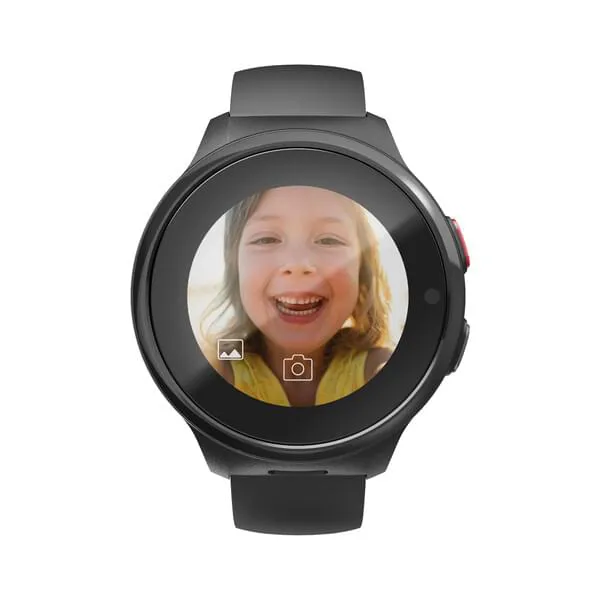 Smartwatch, Uhr, digital, rund, schwarz