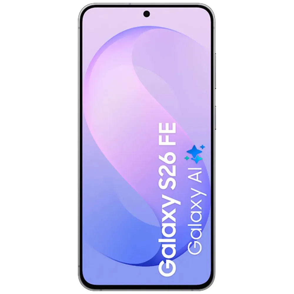 Smartphone, Galaxy S26 FE, 6,4 Zoll, lila Gradient, Kanten Display