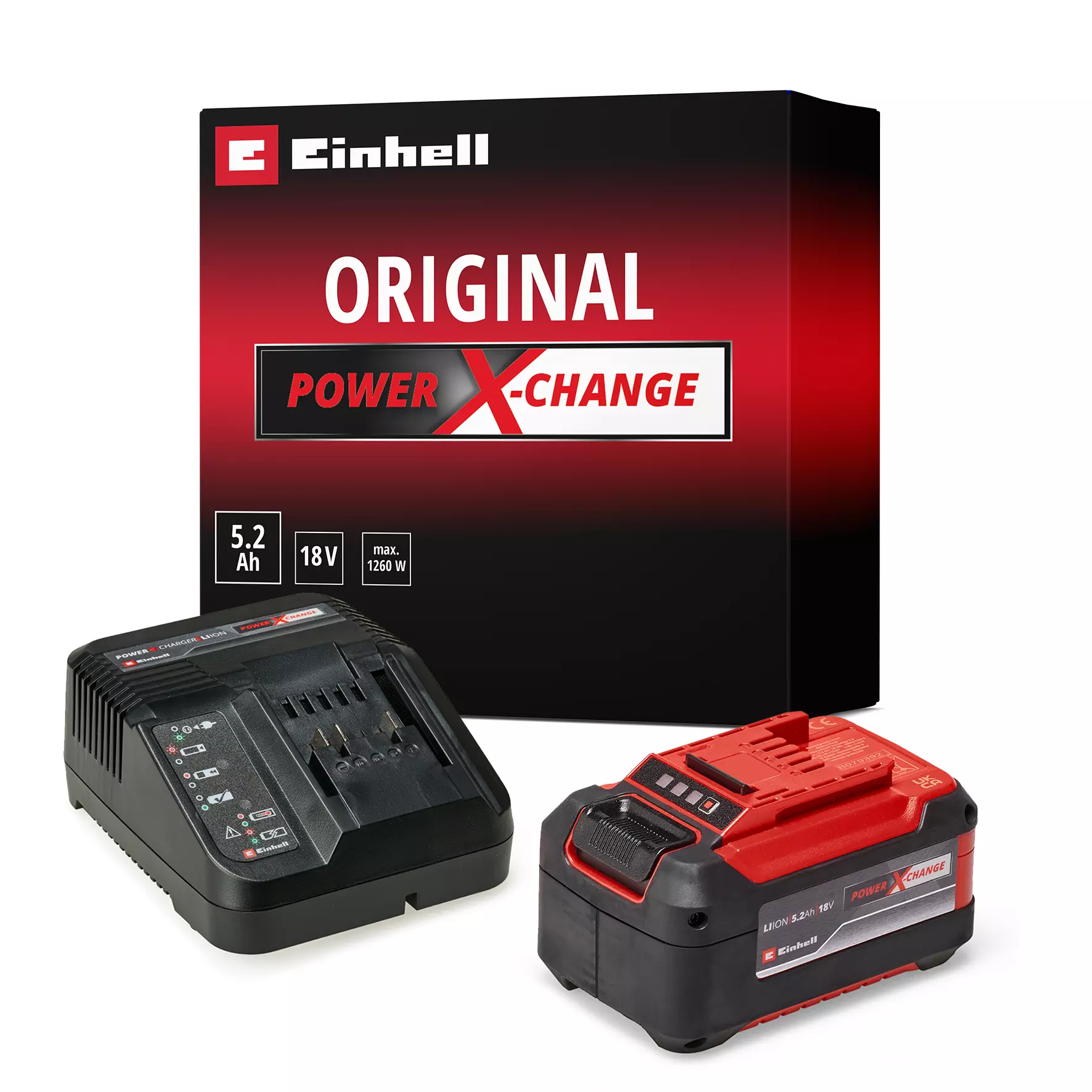 Einhell Akku-Starterset PXC 4A Power 5,2 Ah Fastcharger 4512147