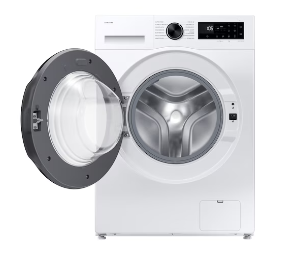 Waschmaschine, Frontlader, Weiß, Tür offen, Trommel Innenraum