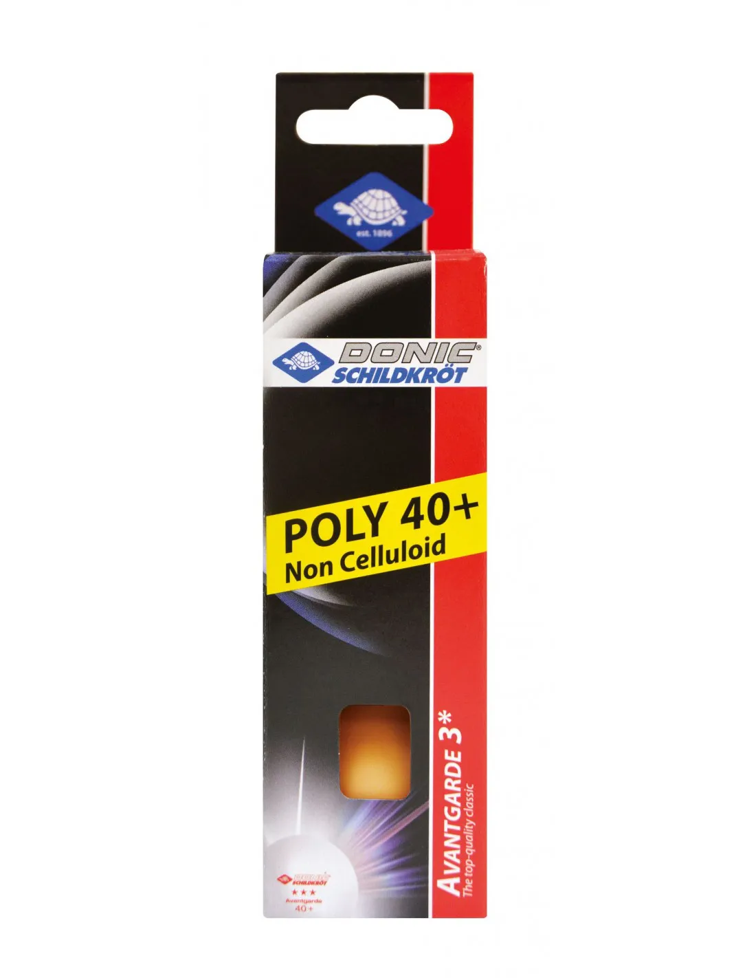 608338 TT-Ball 3-Stern Avantgarde 40+ ABS orange