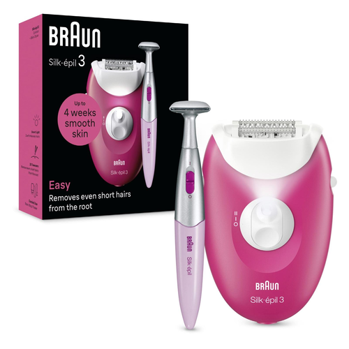 Braun 3-202 Silk-epil 3 Epilierer, himbeerosa-weiß