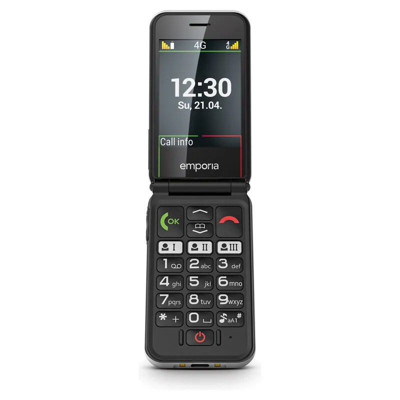 Klapphandy, Schiebe-/Flip-Phone, 2G/4G, Tastatur, schwarz