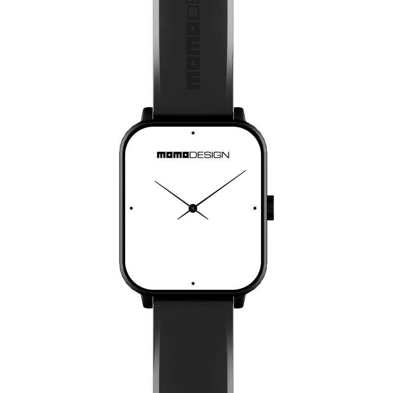 Uhr, quadratisch, schwarz, Armband, minimalistisch