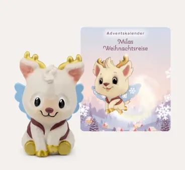 Figur, Tierfigur, Rentier, Engelflügel, niedlicher Maus