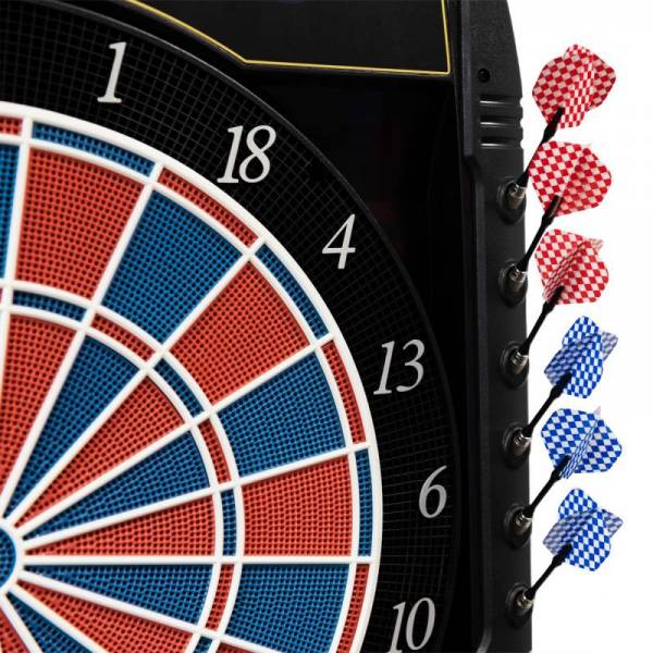 Darttafel, Dartboard-Fläche, Zielscheibe, bunte Segmente, Board-Zubehör