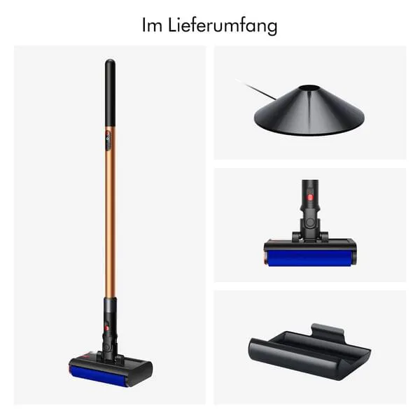 Stab, Staubsauber, handheld, Bodenbürste, Ladestation