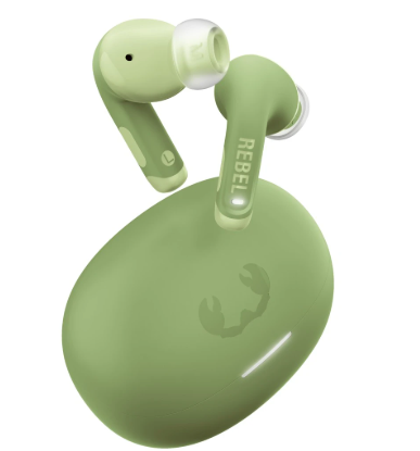 In-ear, true wireless, grüne Ohrstöpsel, grünes Ladecase, In-Ear-Kopfhörer