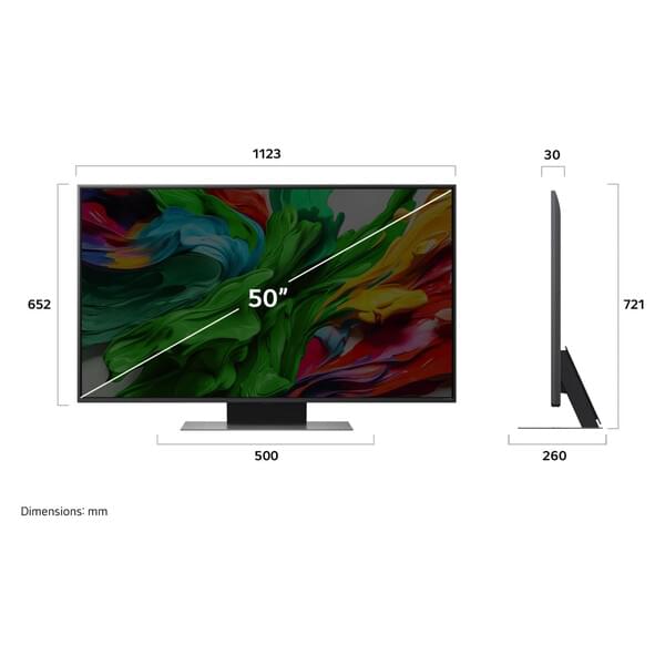 Fernseher, 50 Zoll, Flachbildschirm, Standfuß, Bildschirm