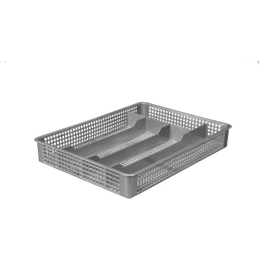 T-10336050 Besteckkasten 5-Fächer, silb.