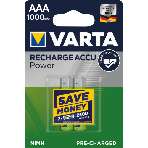 Varta Akku Batterie AAA 1000mAh 2er Pkg.