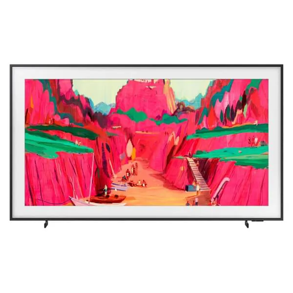 Kunstdruck, Landschaft, Rosa Klippen, Flusslandschaft, Boote