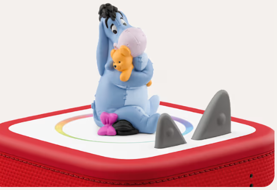 Plushie, Winnie the Pooh, Eeyore, rosa Schleife, roter Case