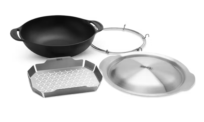 Wok, Wok-Set, Gusseisen, Pfanne Deckel, Dämpfergestell