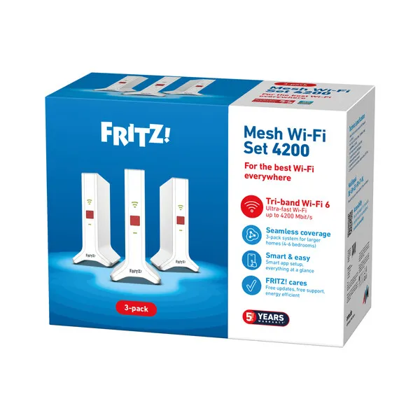 meshes WLAN, WLAN-System, 3er-Pack, Tri-Band WLAN, Netzwerk-Setup