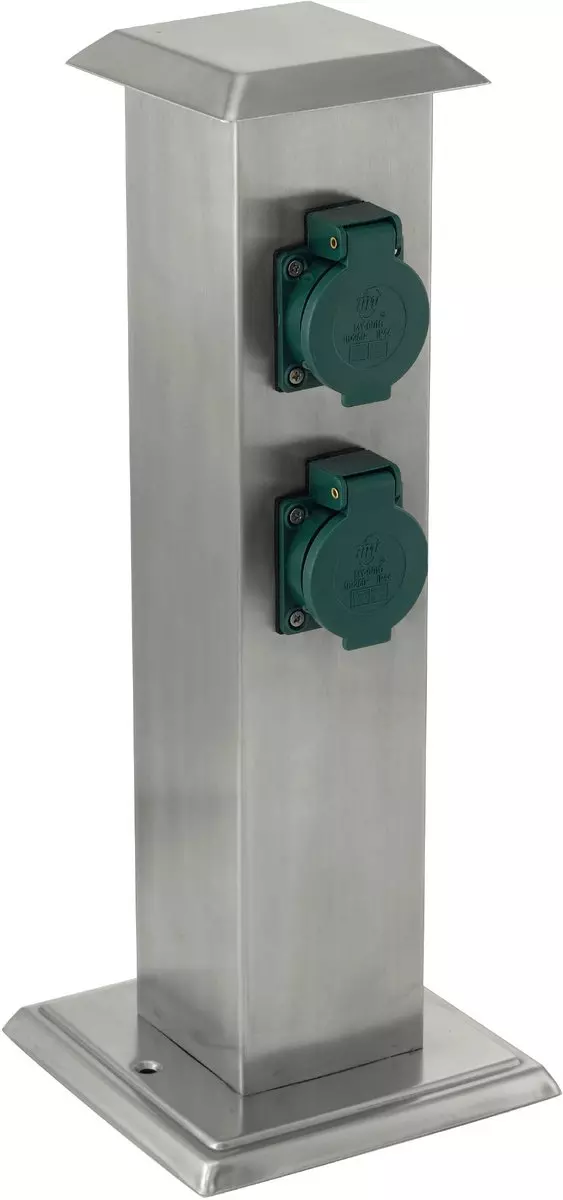 Eglo Garten-Steckdosensäule Edelst.