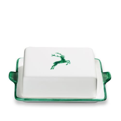 0324DBGL21 Grüner Hirsch, Butterdose  250g