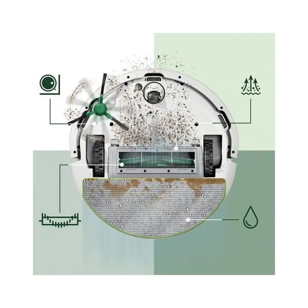 iRobot Roomba Combo-105 weiß Saugroboter mit Wischfunktion + App-Steuerung (Y311240)