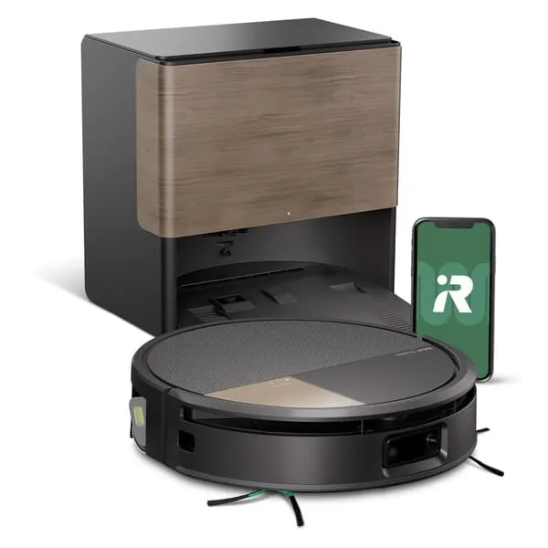 Saugroboter, Self-Emptying, Ladeschale, Holzschrank, Smartphone-App