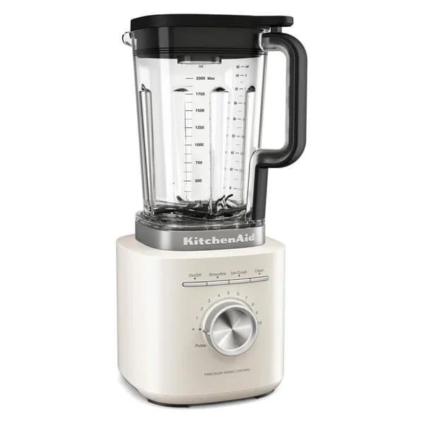 Mixer, Küchengerät, Glasbehälter, manuelle Steuerung, cremefarbe
