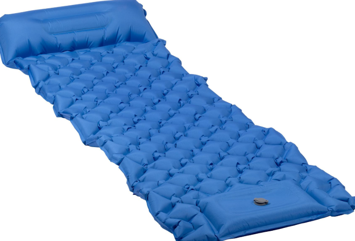 Luftmatratze, aufblasbares Bett, Schlafmatte, blau, Größe?