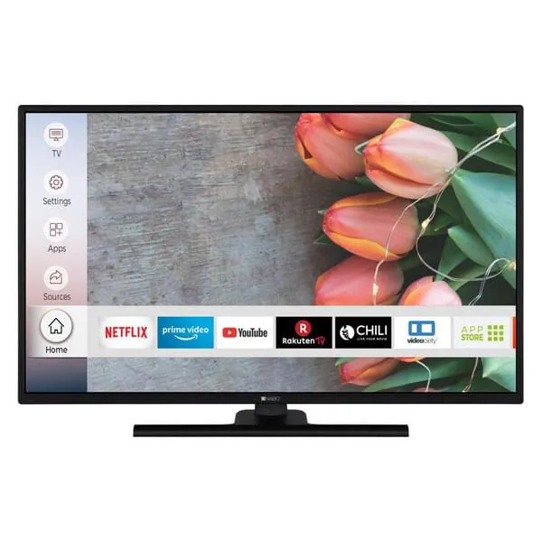Fernseher, LED, Flachbildschirm, TV, Standfuß