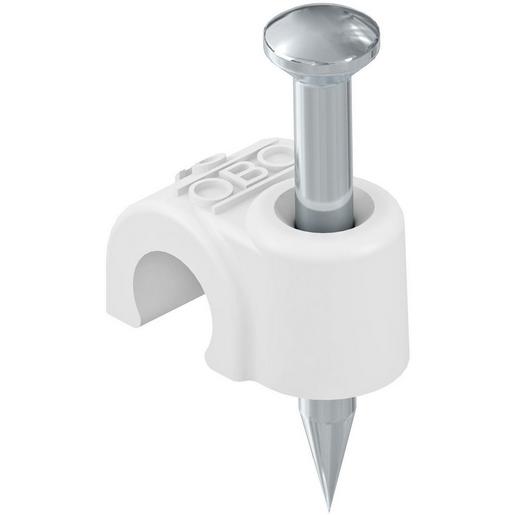 Obo ISO-Nagel-Clip 100 STK.  10mm L35 PP reinweiß RAL 9010