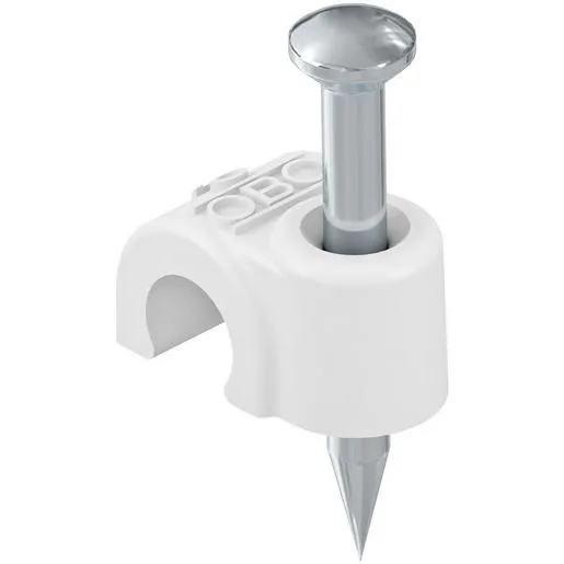 Obo ISO-Nagel-Clip 100 STK.  10mm L35 PP reinweiß RAL 9010
