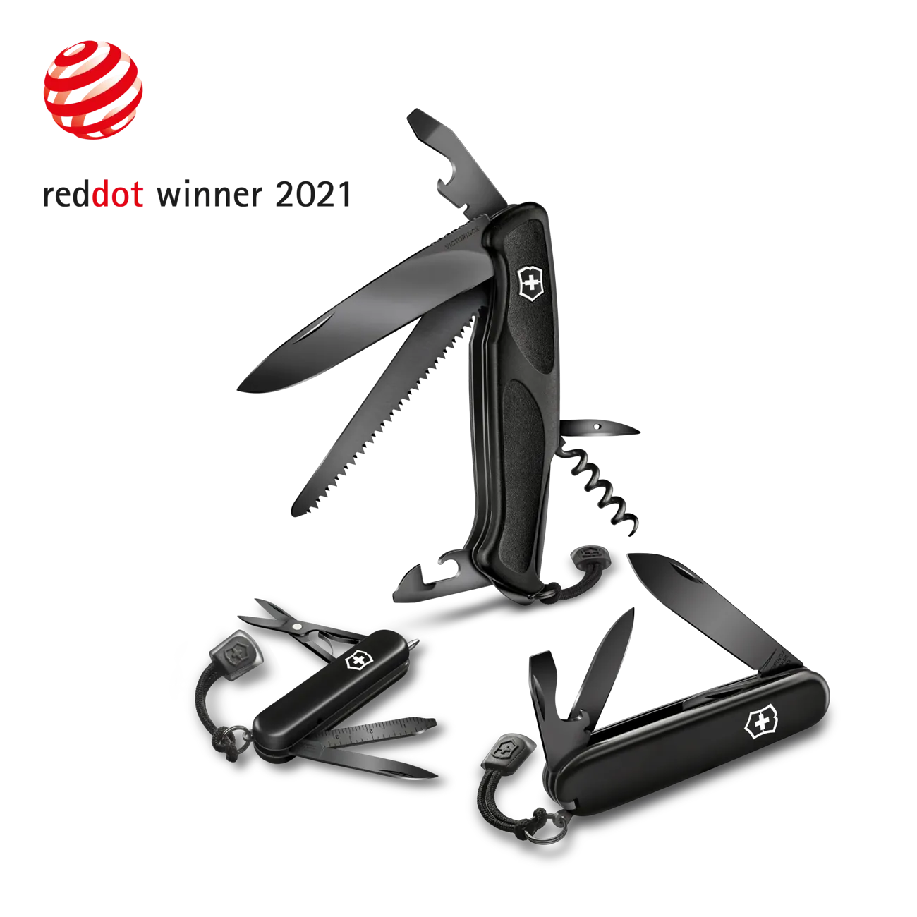 Victorinox 0.9563.C31P Ranger 55 Onyx Black, 130mm