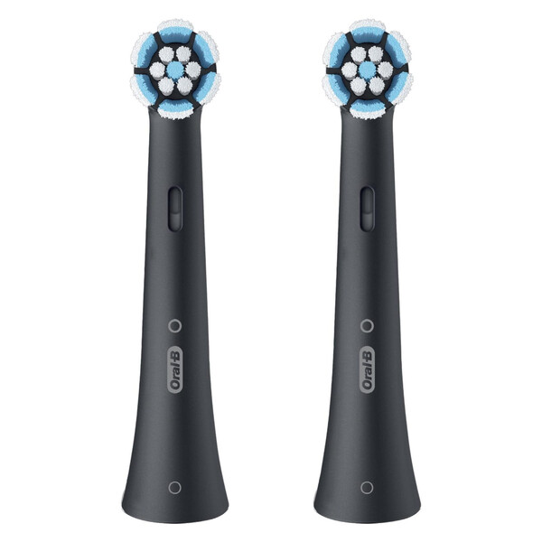 Electric toothbrush, replacement head, round brush, blue bristles, dual set