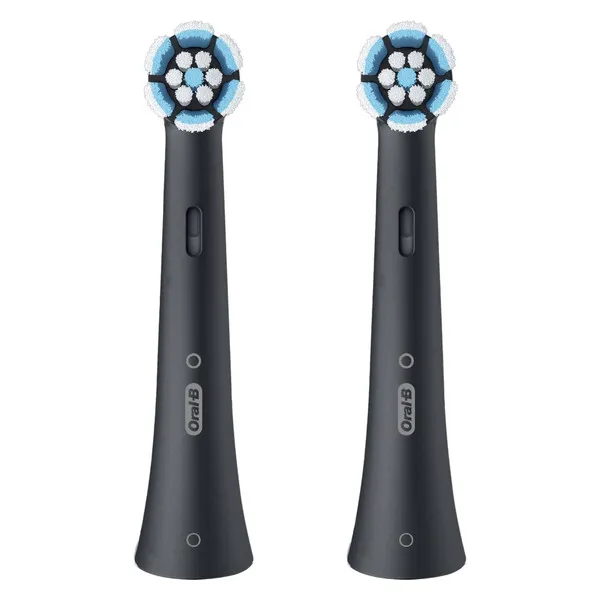 Electric toothbrush, replacement head, round brush, blue bristles, dual set
