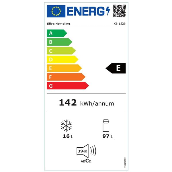Energieeffizienz Kennzeichnung, kWh pro Jahr, Energieeffizienzklasse E, 16 L, 97 L