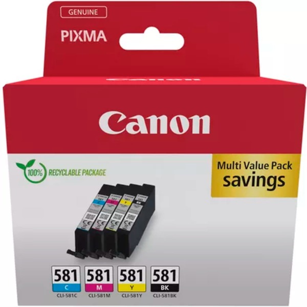 Canon Tintenpatrone Ink/CLI-581 Multipack BK/C/M/Y