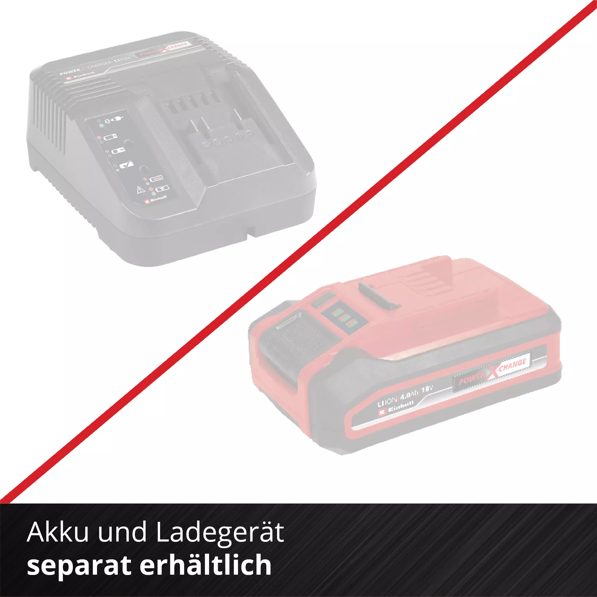 Batterie, Ladegerät, Lithium, Ni-MH, separat erhältlich