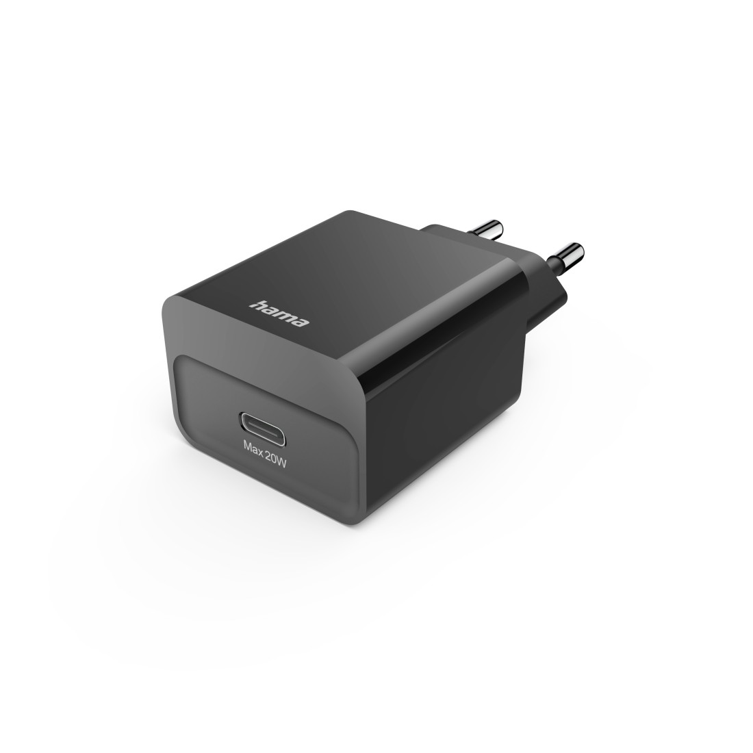 USB-C Ladegerät, Wandladegerät, 20W Ausgang, USB-C, schwarz