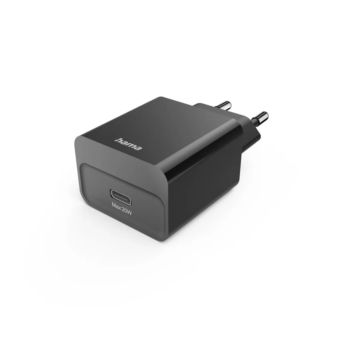 USB-C Ladegerät, Wandladegerät, 20W Ausgang, USB-C, schwarz