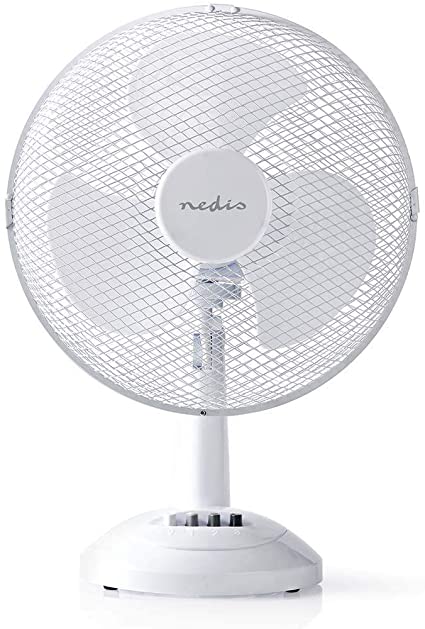 Tischventilator, Teker Tischventilator, weißer Ventilator, Gitterkorb, verstellbarer Ständer