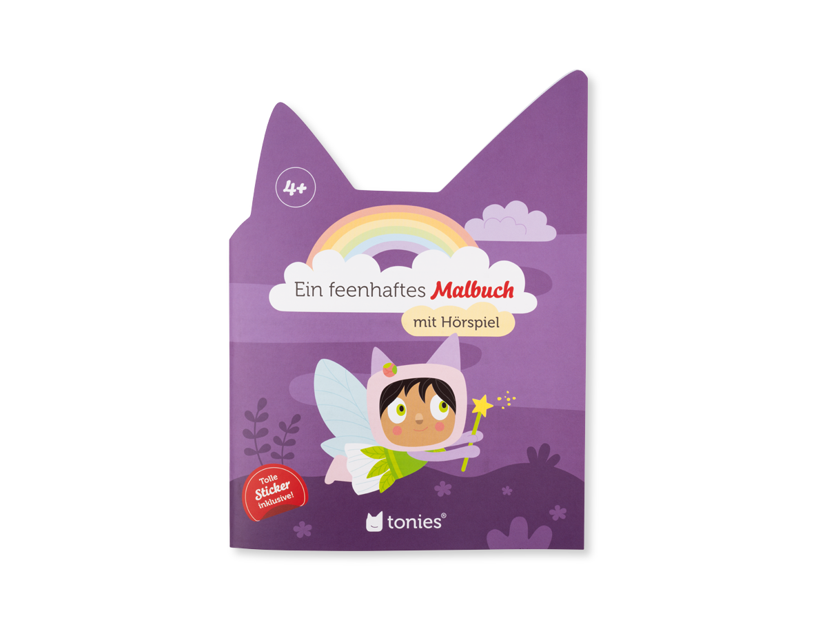 Kinderbuch, Malbuch, lila, Geschichtenbuch, Aufkleber enthalten