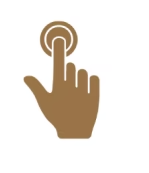 touchscreen, Knopf, Finger, Hand, braun