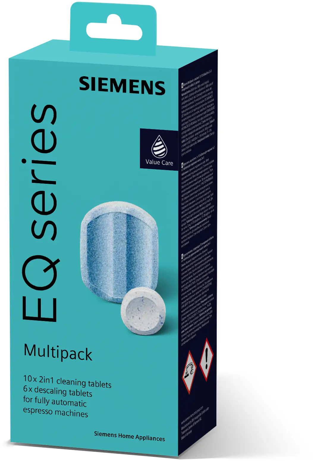 Multipack, Reinigungstabletten, Entkalkungstabletten, Espressomaschinen, Siemens-Box