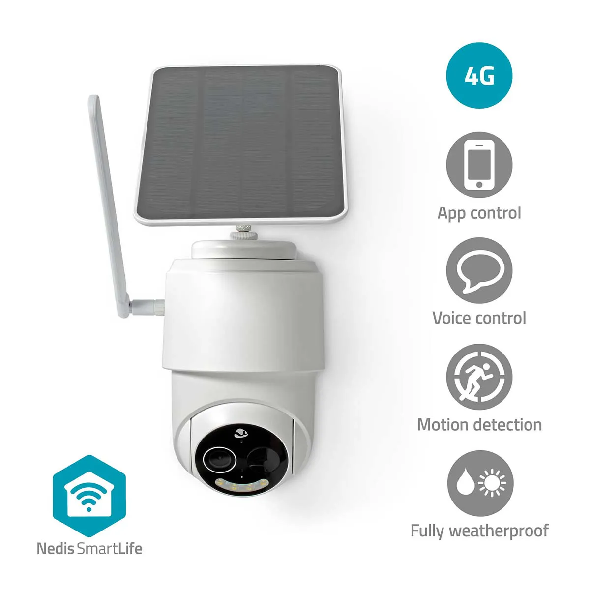 Nedis SIMCBO50WT Smartlife Außenkamera 4G, Full HD