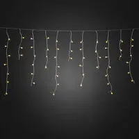 3673-803 LED Eisregen Lichtervorhang mit bernstein. Globes