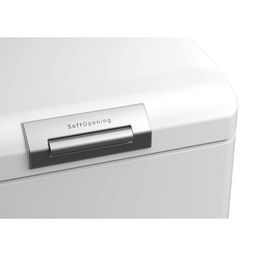 Papierschredder, Soft Opening, Metallgriff, Silber, Ansicht von oben