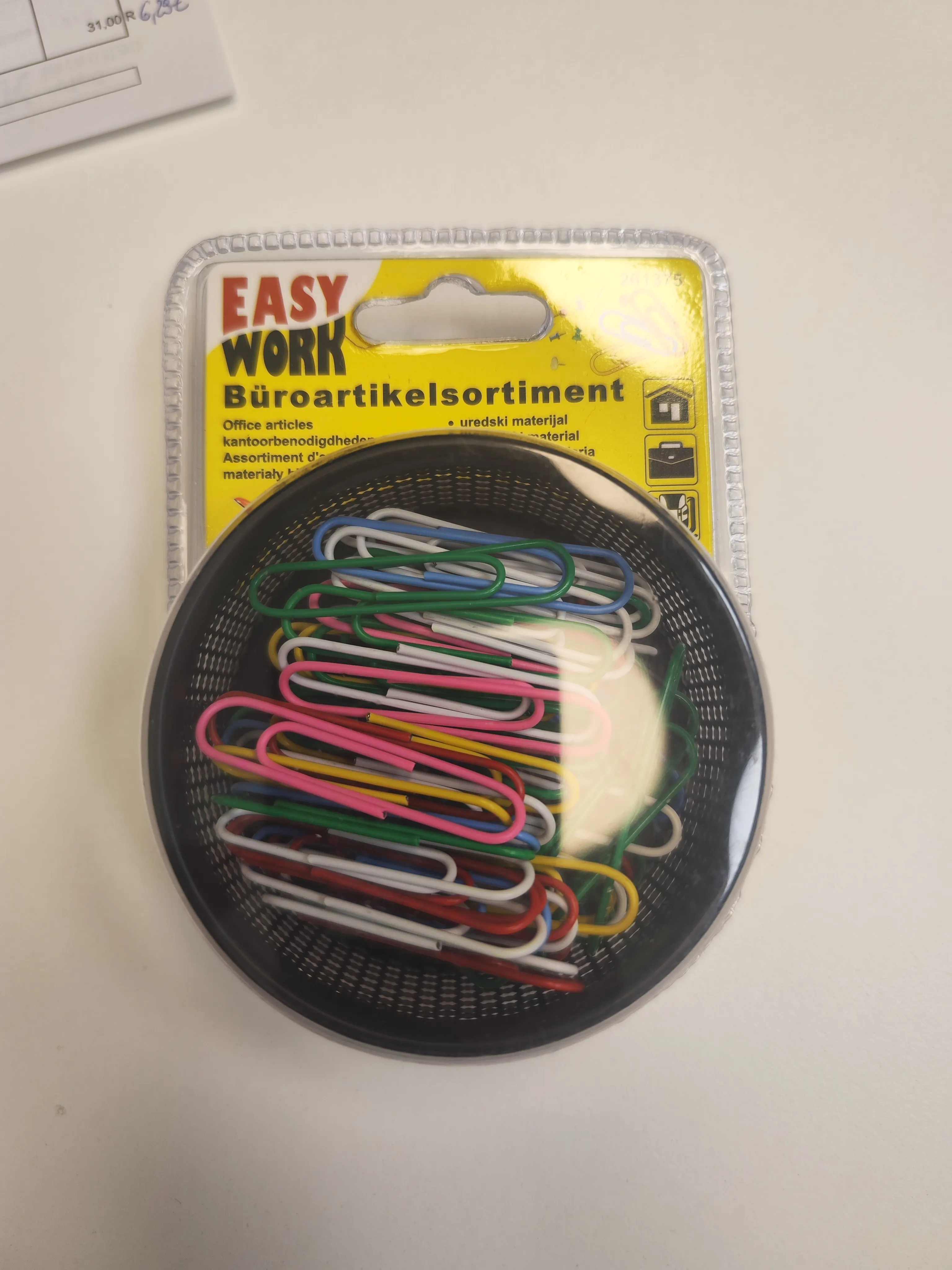 Easy Work 261375  60x Büroklammern 55 mm Büroartikelsortiment