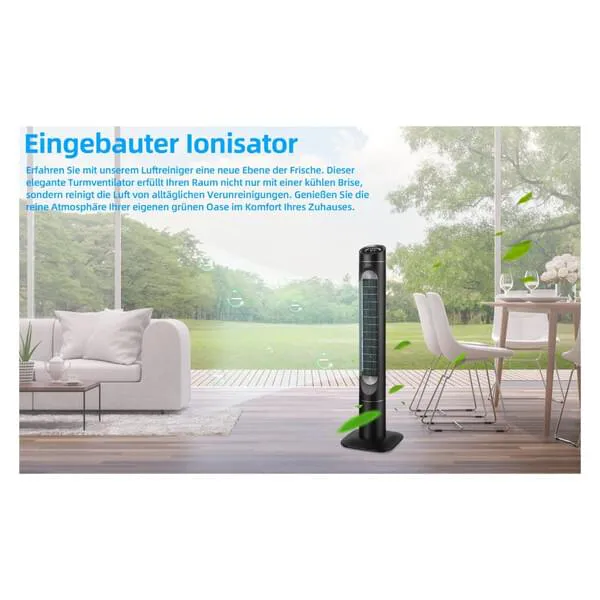 Ionisator, Luftreiniger, Turmventilator, Standausführung, Haushaltsgerät
